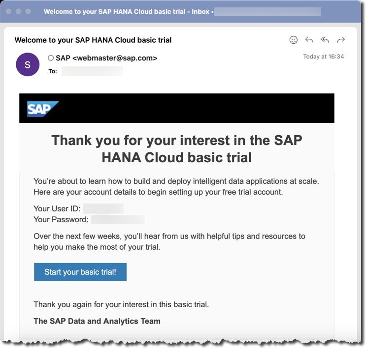 Welcome Email