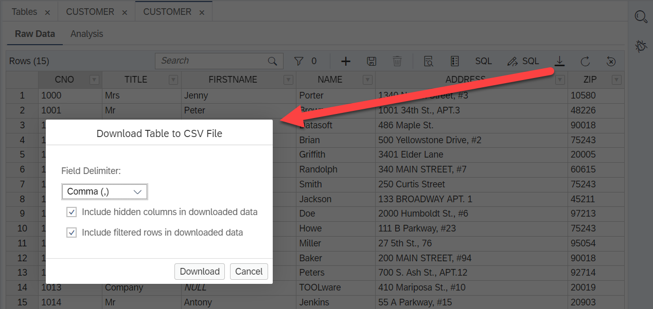 Download table