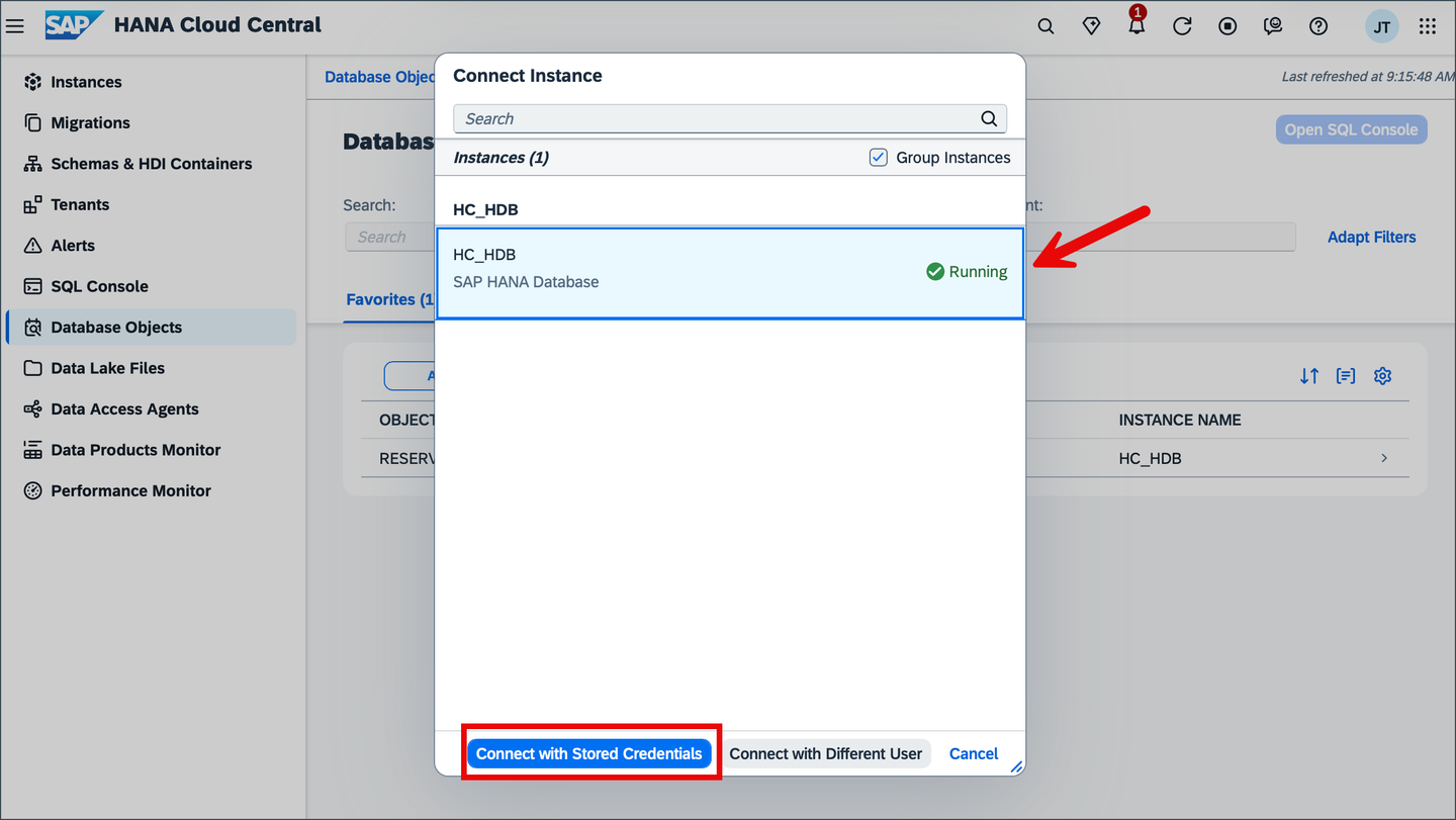 Select Database