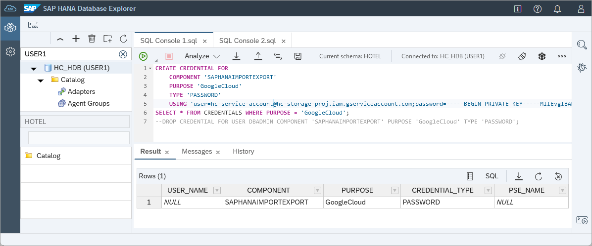 Create Credential