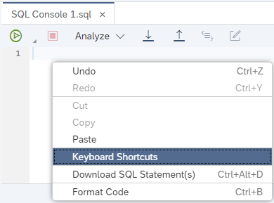 Open Keyboard Shortcuts