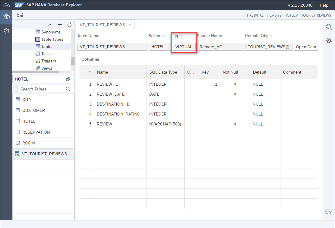 table editor