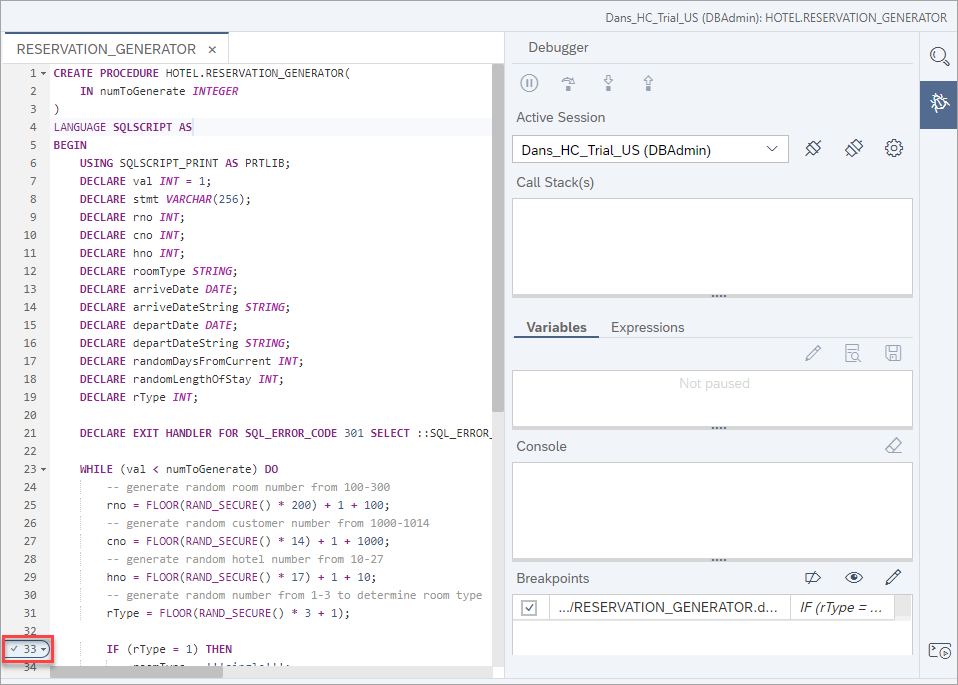 Set Breakpoints