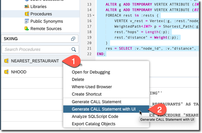 Generate call with UI