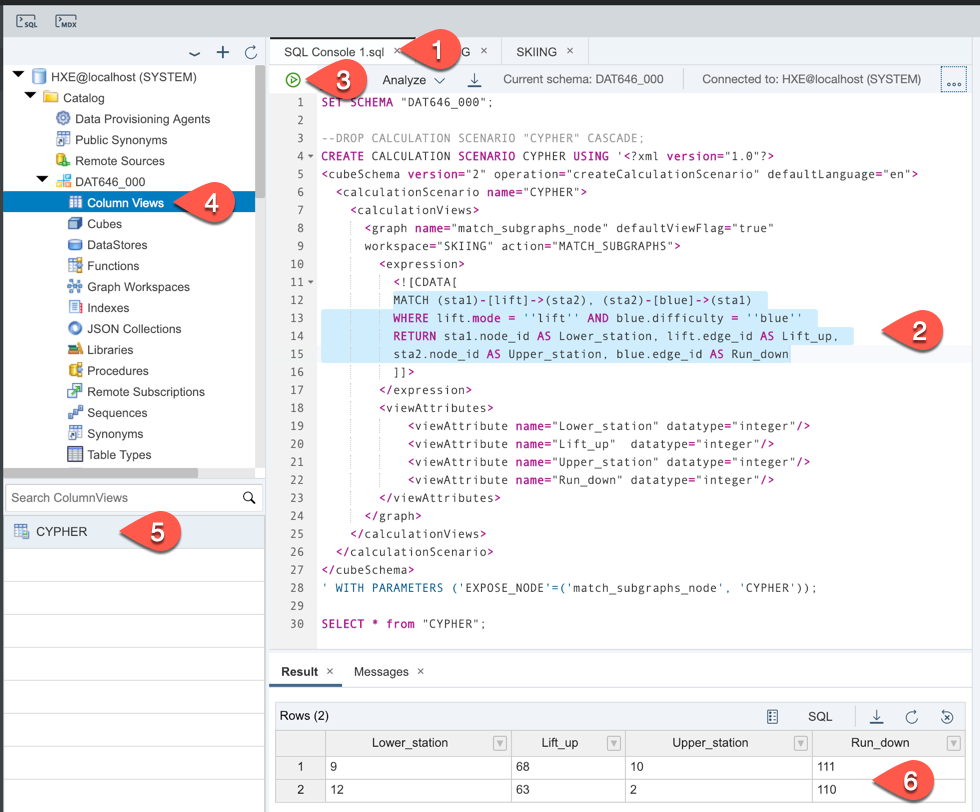 calc view with OpenCypher