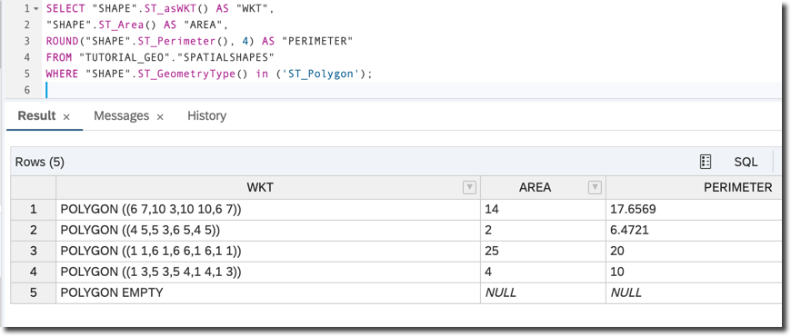 Area and perimeter of polygons