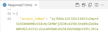 start of the access_token to be Copied
