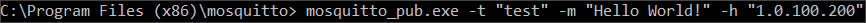 Send an MQTT Message with Mosquitto