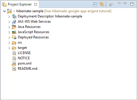 Eclipse project explorer