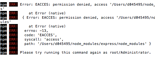 permission denied