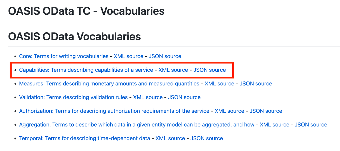 OASIS OData TC - Vocabularies