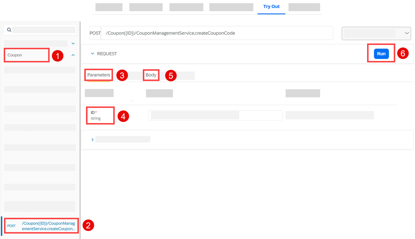 Create coupon code request