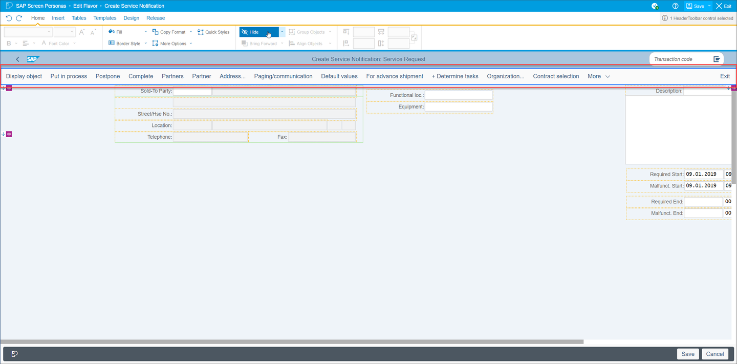 Hide Toolbar