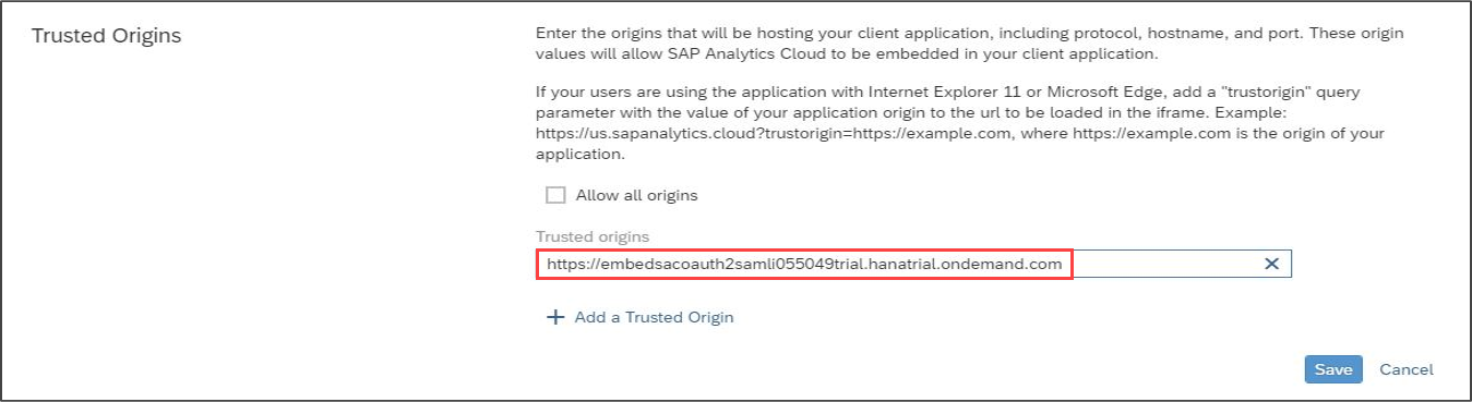 Trusted Origin