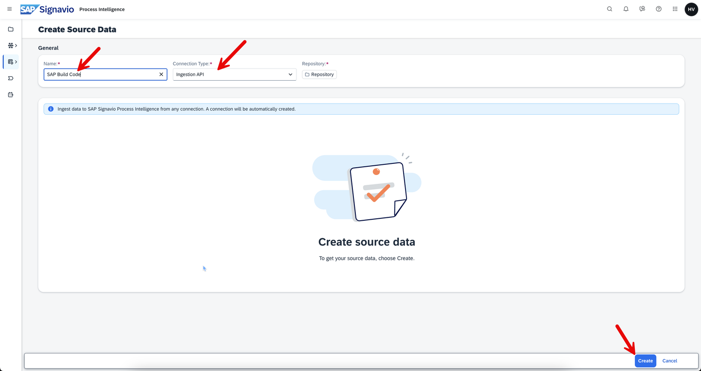 Source Data configuration