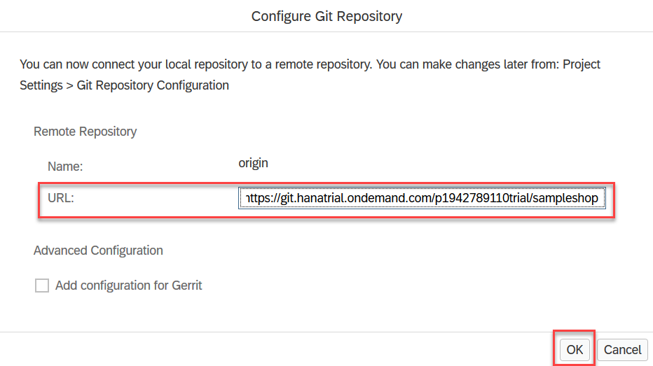 Initialize with remote git URL