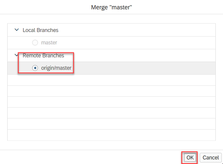 Git Merge master