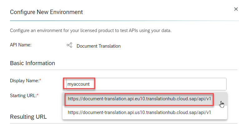 Configure