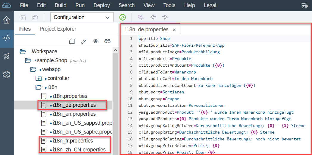 i18n property files in target languages