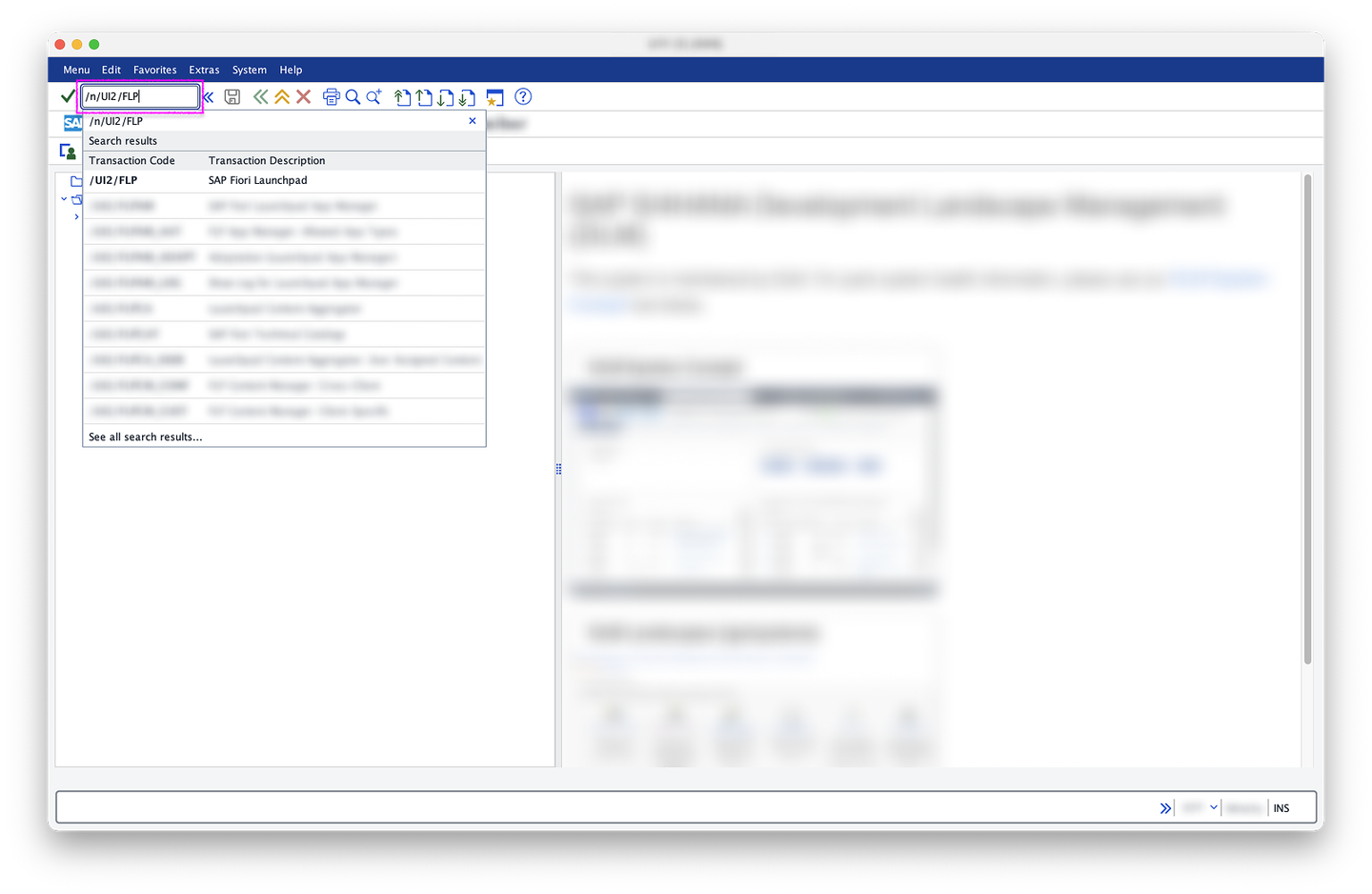 5.4: SAPGUI - easy access with /UI2/FLP
