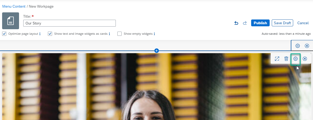 Change settings