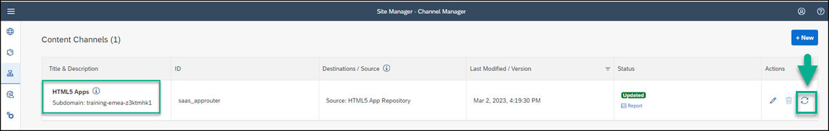 Update content provider