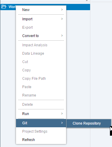 Clone Repository in Web IDE