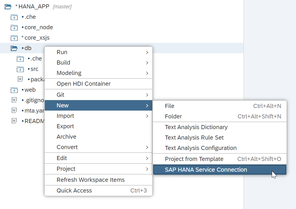 Add external SAP HANA Service
