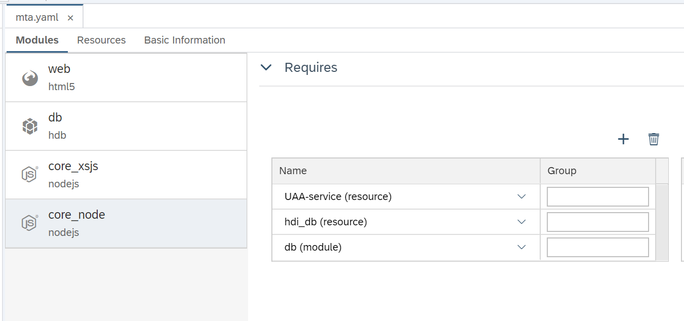Add dependency in mta.yaml for core_node