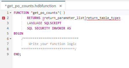 SQL editor