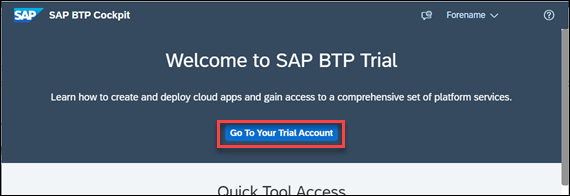 Enter Global Trial Account