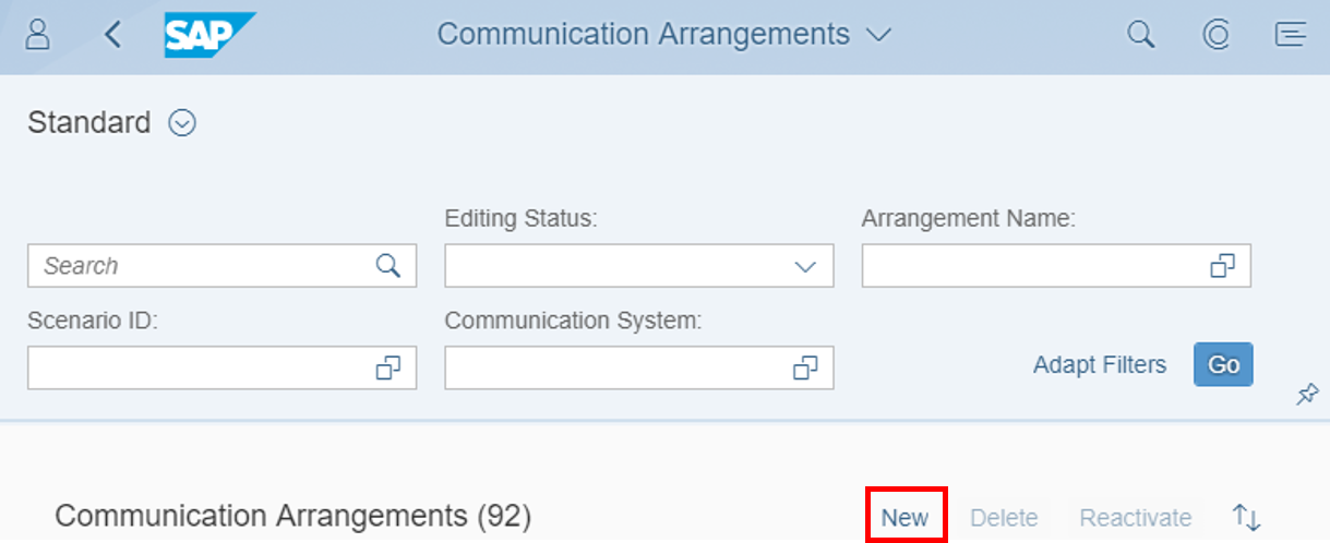 Create new communication arrangement