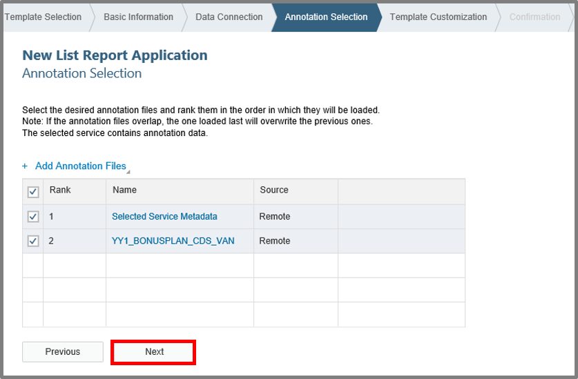 Select annotation