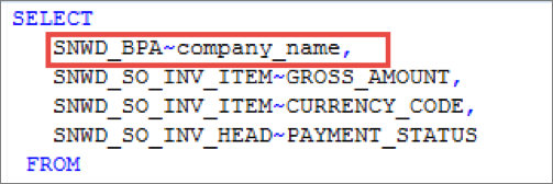 add company name to select