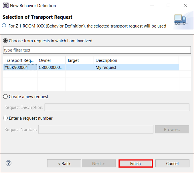 Create behavior definition