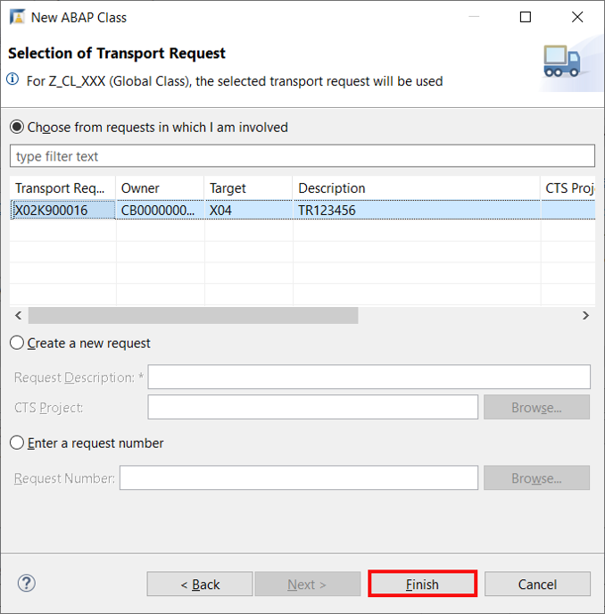 Create ABAP class