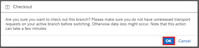 Checkout feature branch