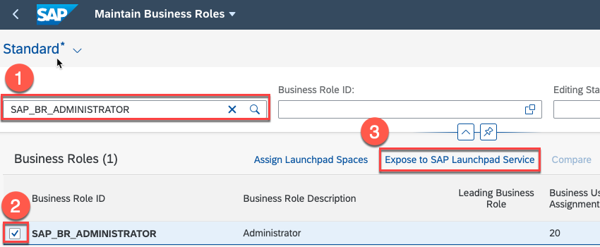 Expose to the SAP Launchpad Service
