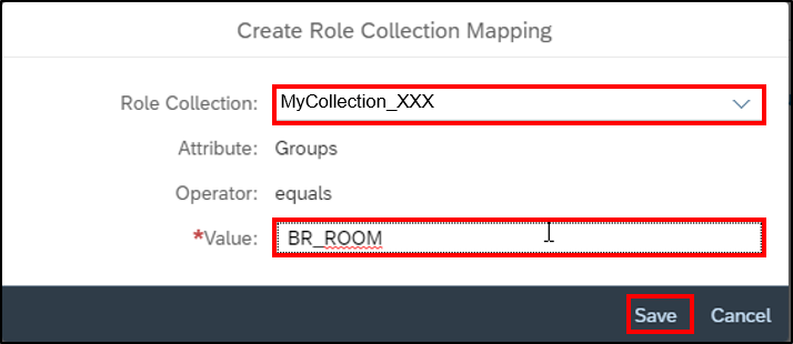 Create role collection mapping
