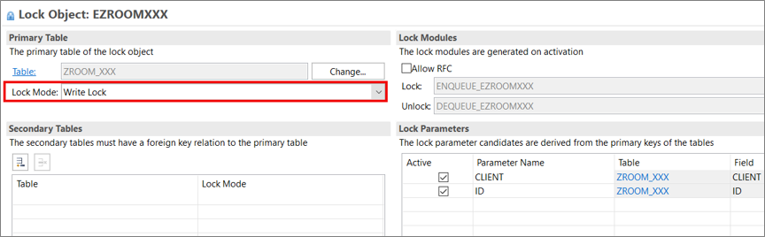 Create lock object