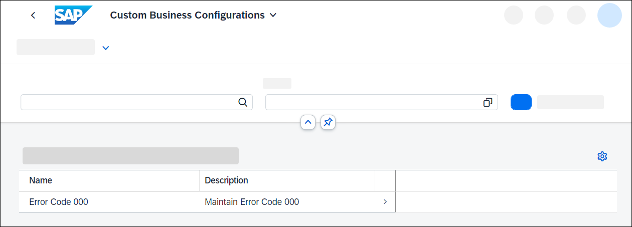 Select business configuration