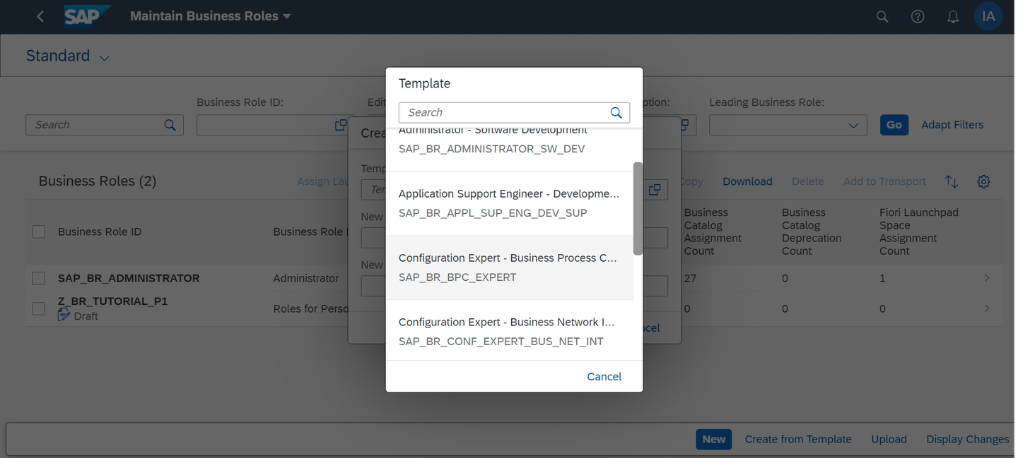 Business Process Configuration Export