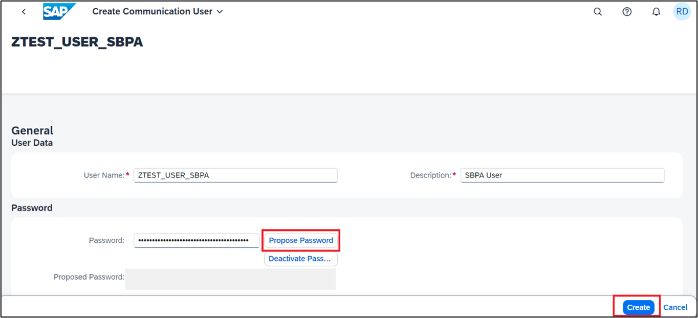 Create Communication User