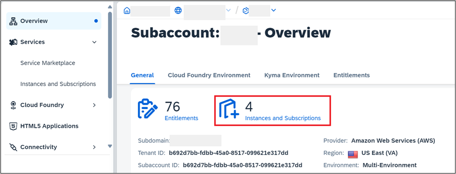 Services And Instances