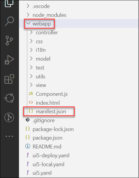 Open manifest.json file