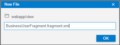 Create new view file - name