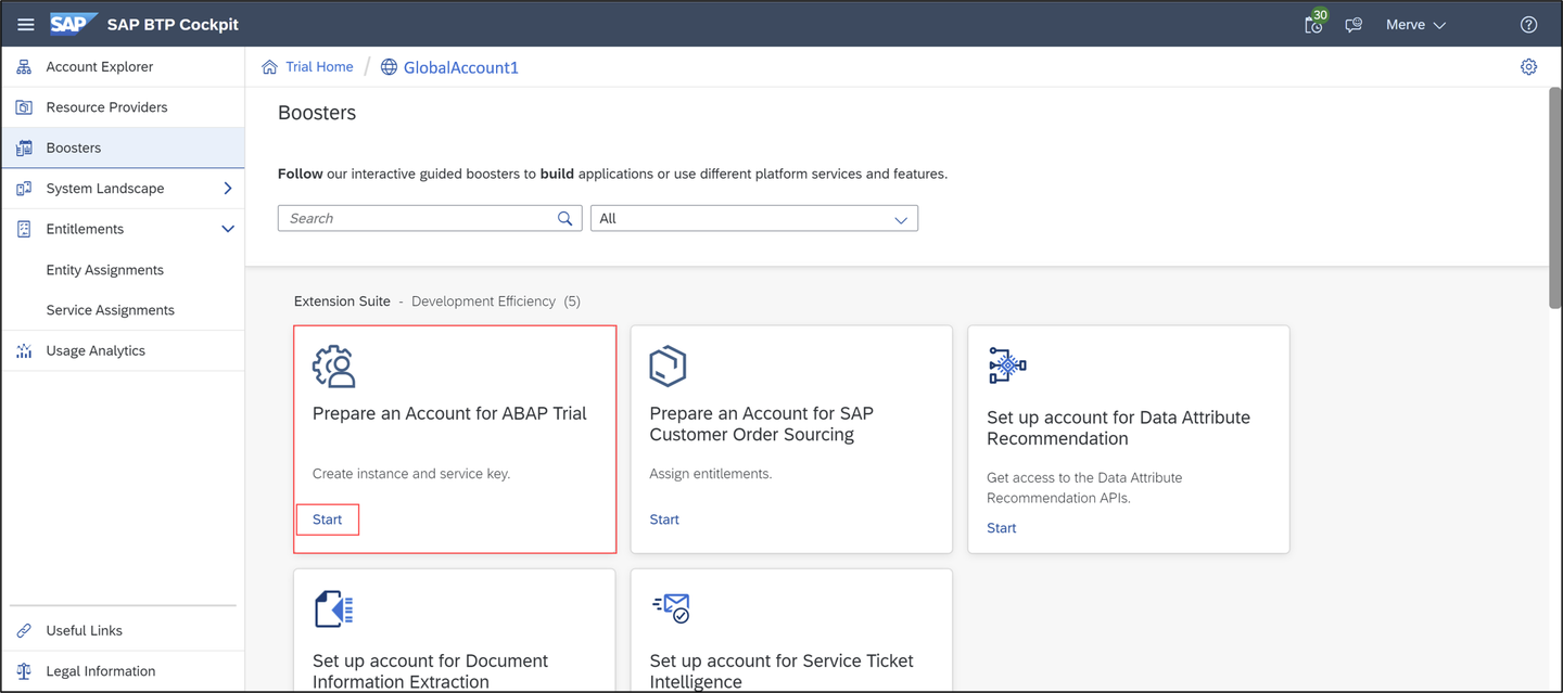 Select ABAP Trial