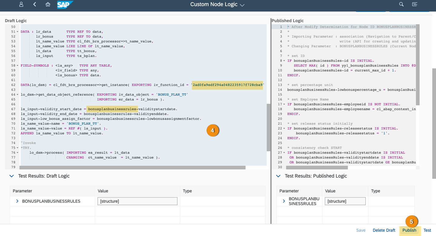 publish custom business object