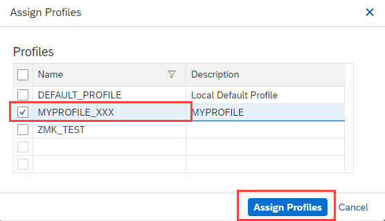 Assign profile in consumer