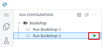 Open Run Configurations view